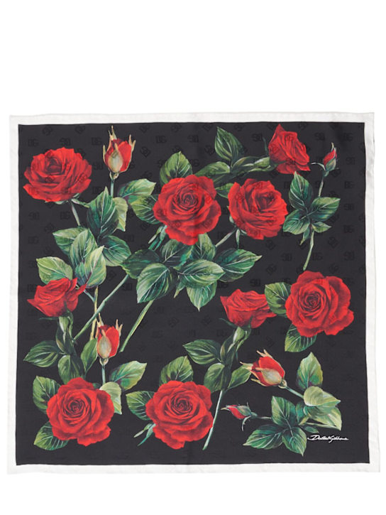 Luisaviaroma Foulard in seta jacquard con stampa