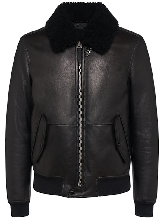 Luisaviaroma Giacca bomber in pelle pieno fiore