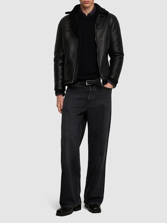Luisaviaroma Giacca Cerata Con Shearling