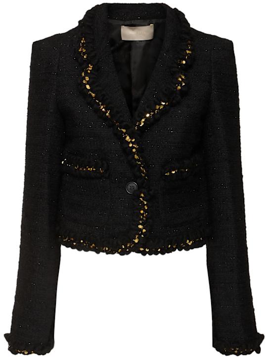 Luisaviaroma Giacca cropped in tweed con ricami