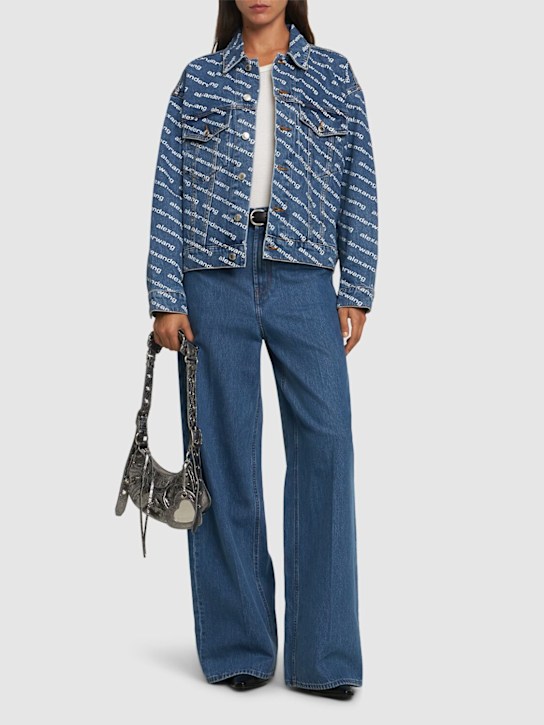 Luisaviaroma Giacca Game In Denim Con Stampa Logo