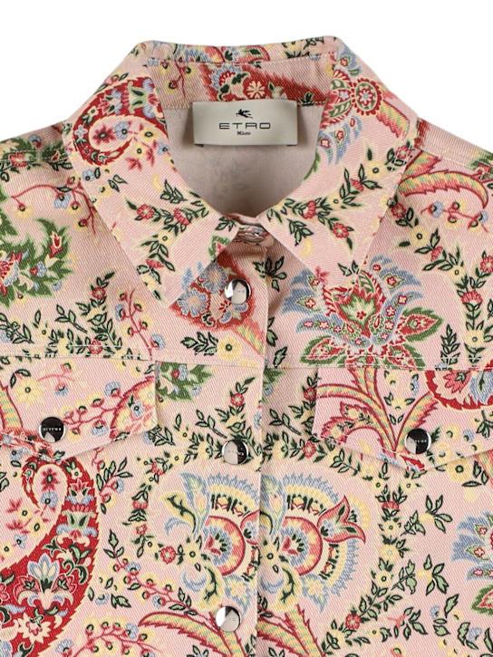 Luisaviaroma Giacca In Cotone Stretch Stampato