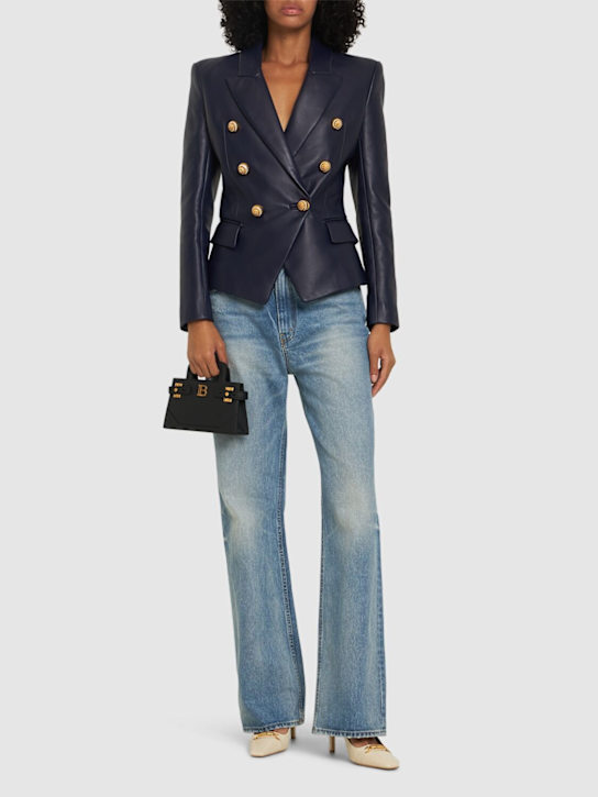 Luisaviaroma Giacca In Pelle Con Bottoni
