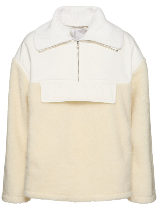 Luisaviaroma Giacca in pile di lana con zip