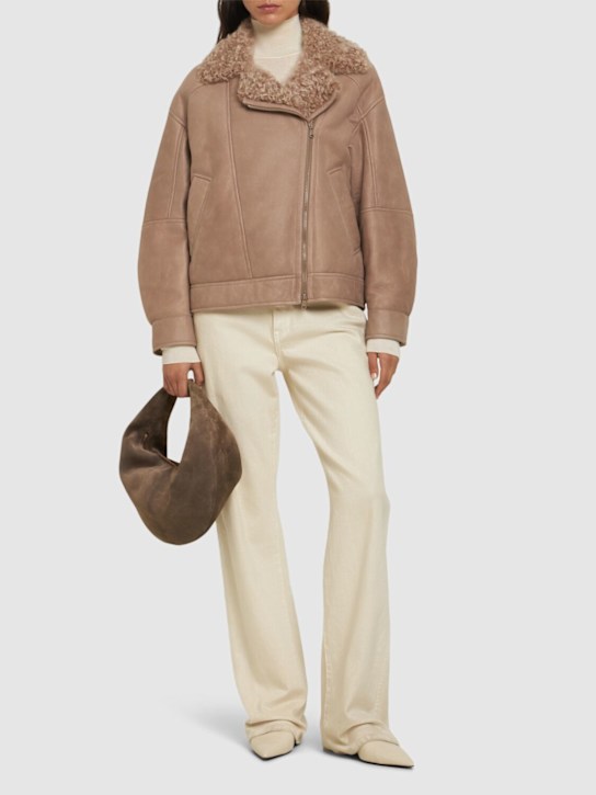 Luisaviaroma Giacca In Shearling E Pelle
