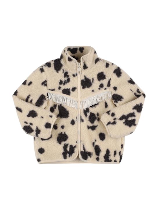 Luisaviaroma Giacca in sherpa stampato con frange
