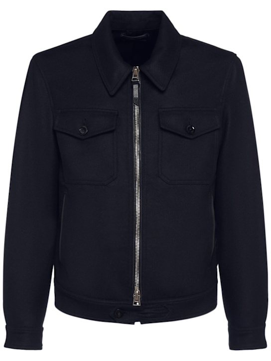 Luisaviaroma Giacca leggera Officer in lana melton