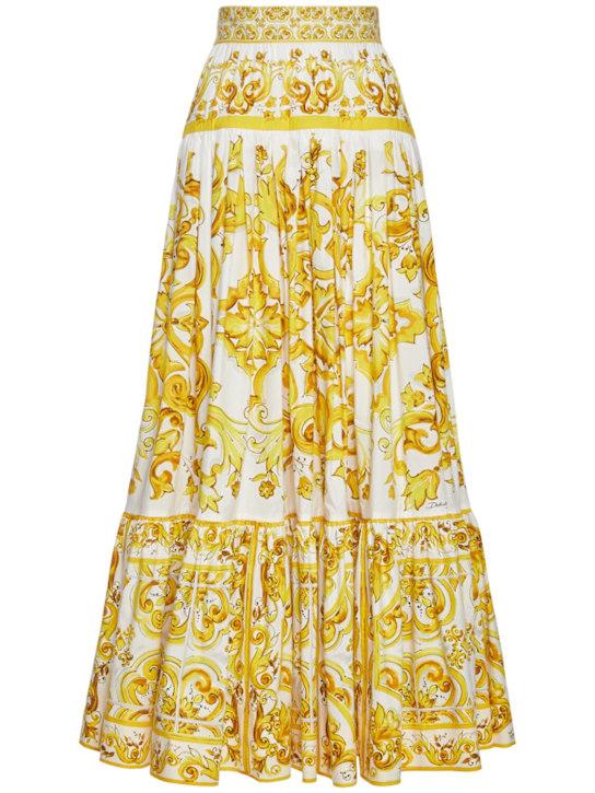 Luisaviaroma Gonna in popeline stampa maiolica