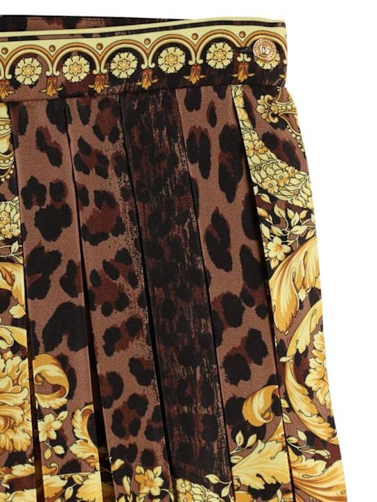 Luisaviaroma Gonna In Twill Di Seta Stampa Barocco