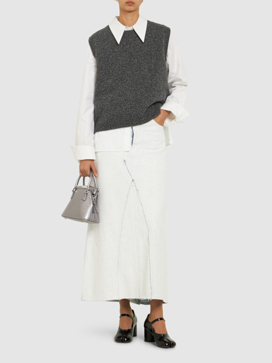 Luisaviaroma Gonna Lunga In Denim Spalmato