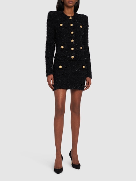 Luisaviaroma Gonna Maze In Tweed Con Monogramma
