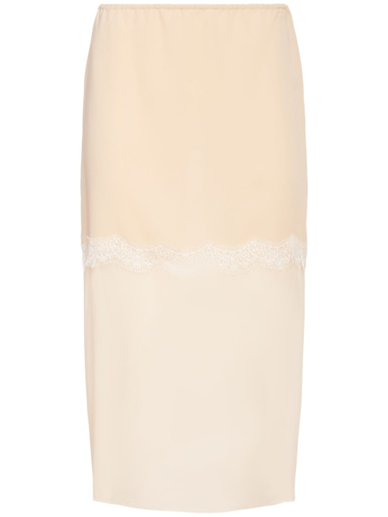 Luisaviaroma Gonna midi in georgette con pizzo