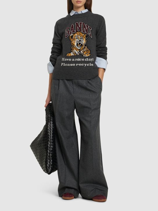 Luisaviaroma Graphic Tiger Wool Blend Sweater