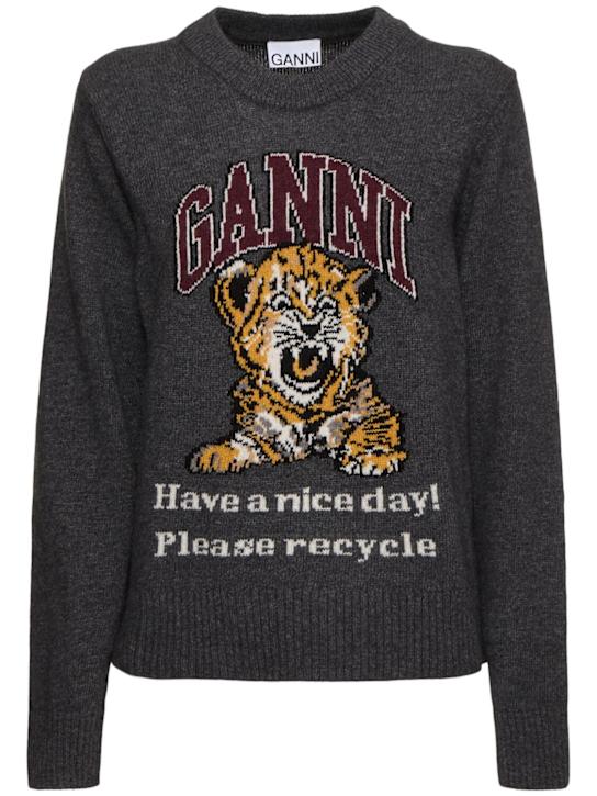 Luisaviaroma Graphic tiger wool blend sweater