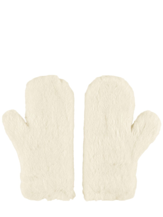 Luisaviaroma Guanti Ombrato in teddy di misto lana