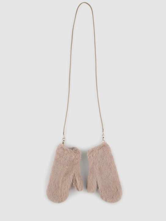 Luisaviaroma Guanti Ombrato In Teddy Di Misto Lana