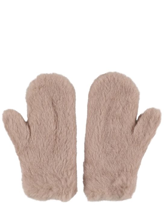 Luisaviaroma Guanti Ombrato in teddy di misto lana