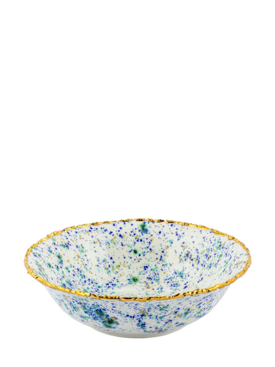 Luisaviaroma Insalatiera Craquelé Edge Blue Mar