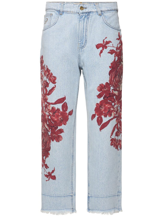 Luisaviaroma Jeans cropped vita alta stampati