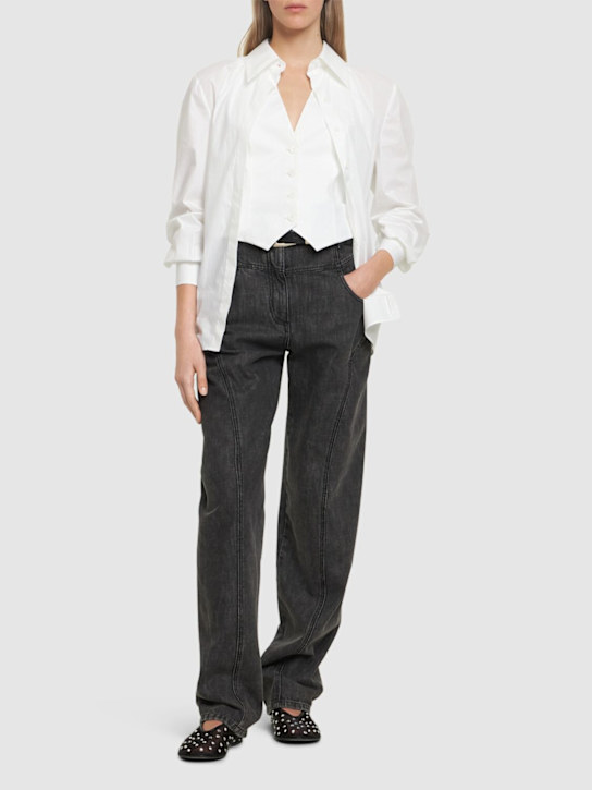 Luisaviaroma Jeans Dritti Vita Alta In Denim
