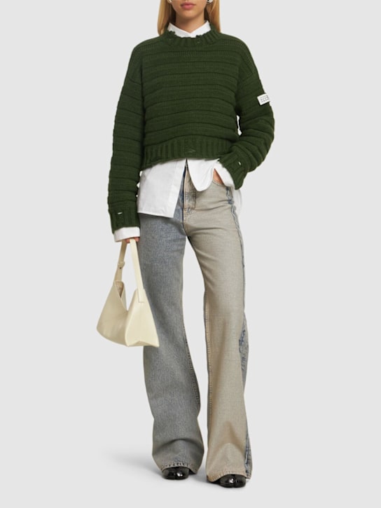 Luisaviaroma Jeans Dritti Vita Media In Cotone