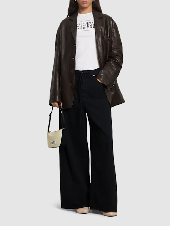 Luisaviaroma Jeans Larghi Vita Media In Denim