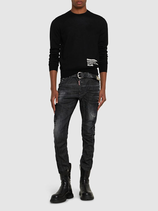 Luisaviaroma Jeans Tidy Biker In Denim Di Cotone