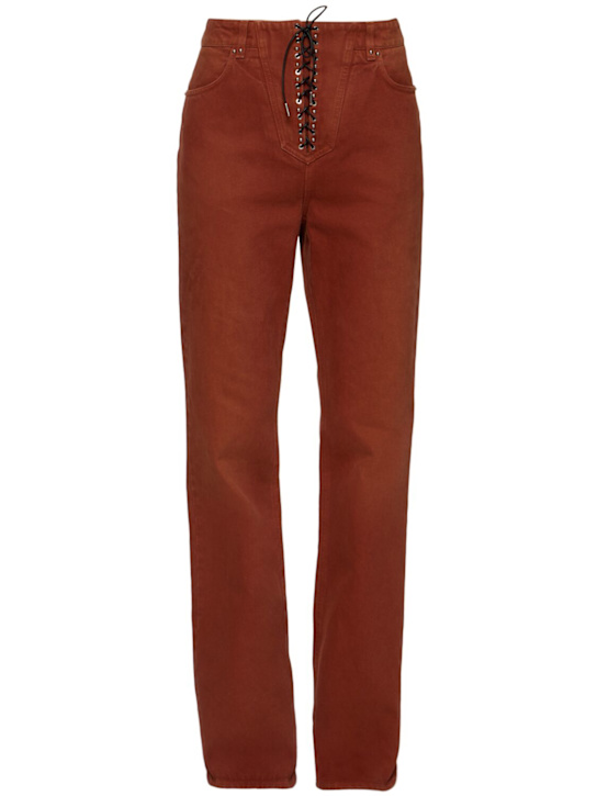 Luisaviaroma Jeans vita alta in denim di cotone