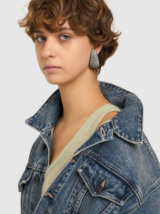 Luisaviaroma Large Sublima Crystal Hoop Earrings