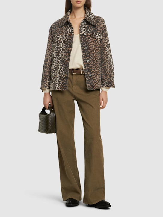Luisaviaroma Leopard Print Denim Jacket