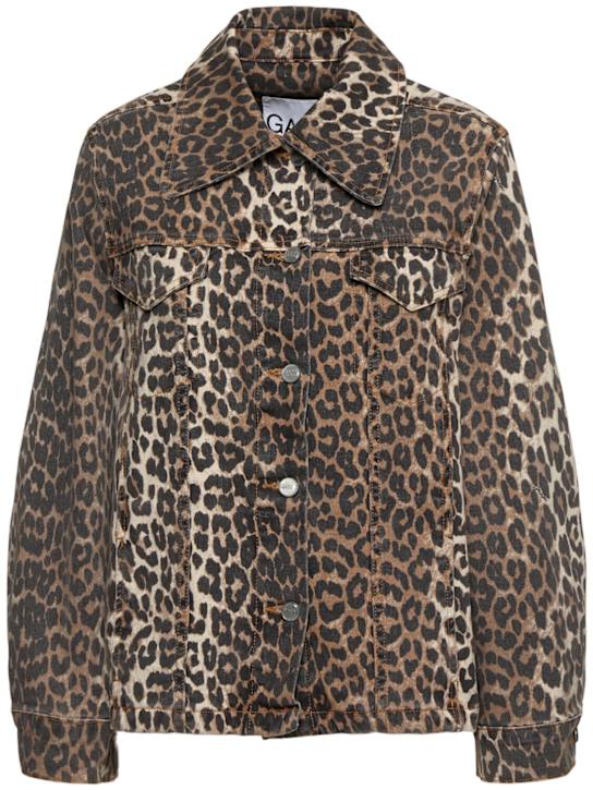 Luisaviaroma Leopard print denim jacket
