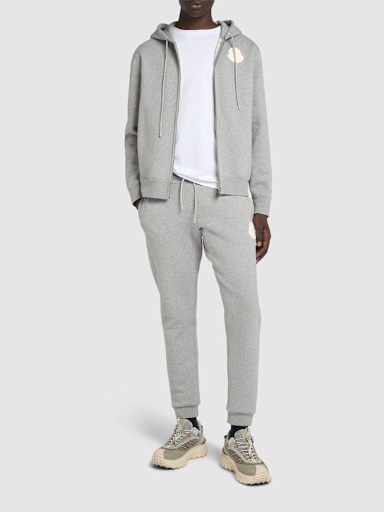 Luisaviaroma Logo Patch Cotton Zip-up Hoodie