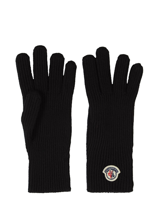 Luisaviaroma Logo virgin wool tricot gloves