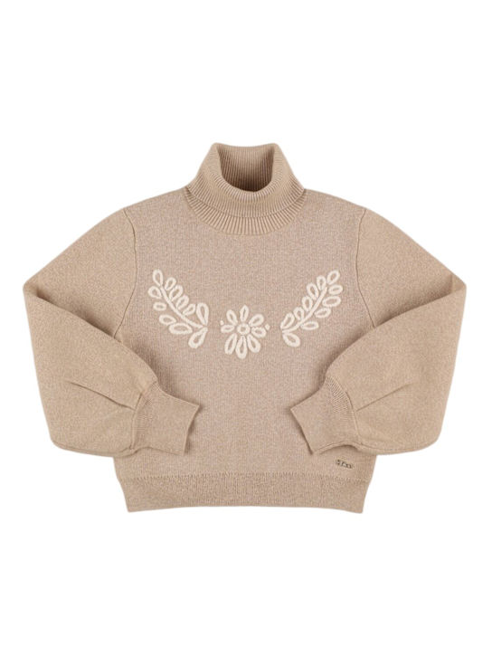 Luisaviaroma Maglia collo alto in lana e cotone