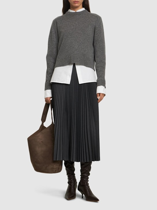 Luisaviaroma Maglia Cropped Girocollo In Cashmere