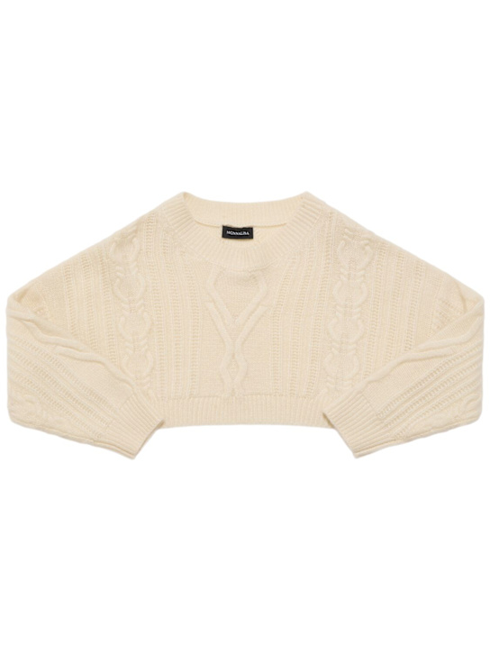 Luisaviaroma Maglia cropped in misto lana