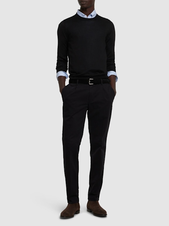 Luisaviaroma Maglia Girocollo In Cashmere E Seta