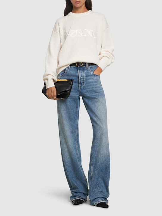 Luisaviaroma Maglia In Cotone Con Ricamo Logo '80s