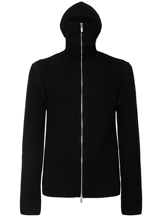 Luisaviaroma Maglia in lana con cappuccio e zip