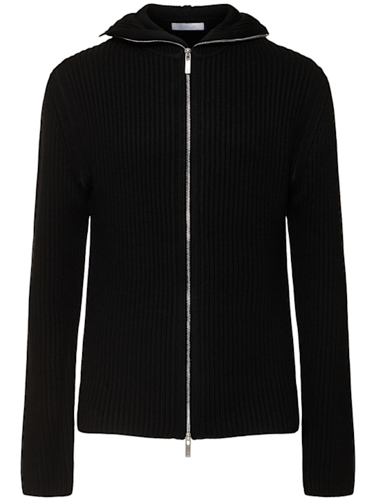 Luisaviaroma Maglia in lana con zip e cappuccio