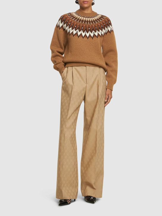 Luisaviaroma Maglia In Lana Jacquard Norvegese