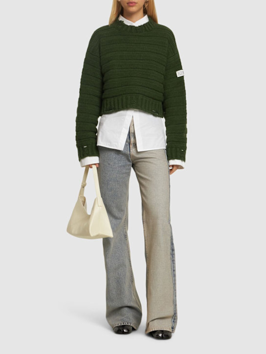 Luisaviaroma Maglia In Misto Lana Distressed