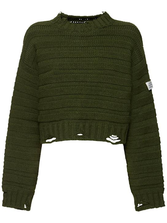 Luisaviaroma Maglia in misto lana distressed