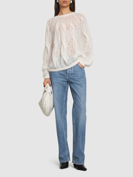 Luisaviaroma Maglia In Misto Mohair A Trecce