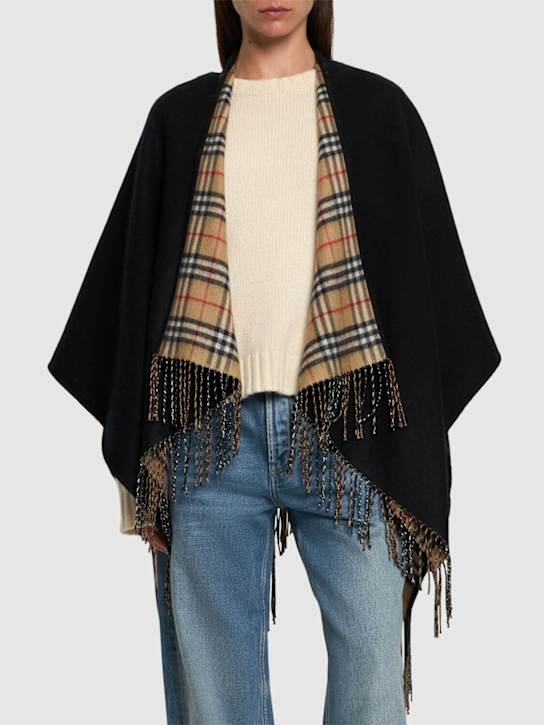 Luisaviaroma Mantella Reversibile In Lana Check
