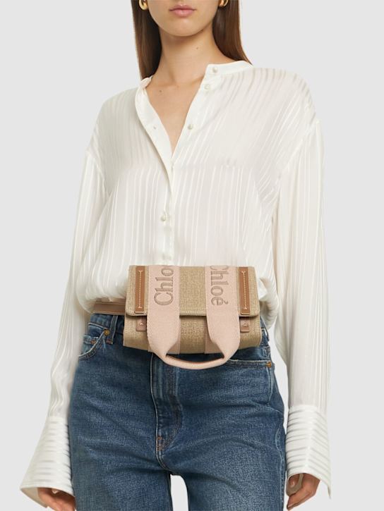 Luisaviaroma Marsupio In Lino E Pelle Woody