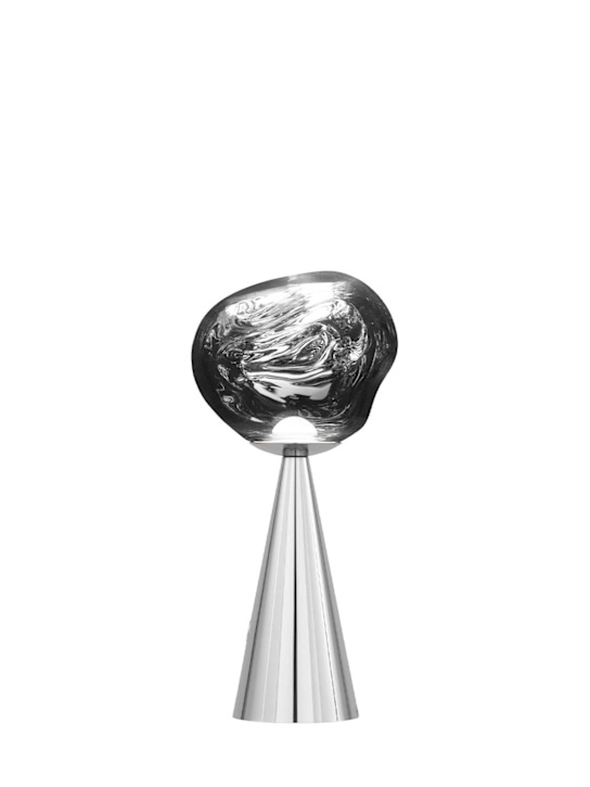 Luisaviaroma Melt portable silver LED table lamp