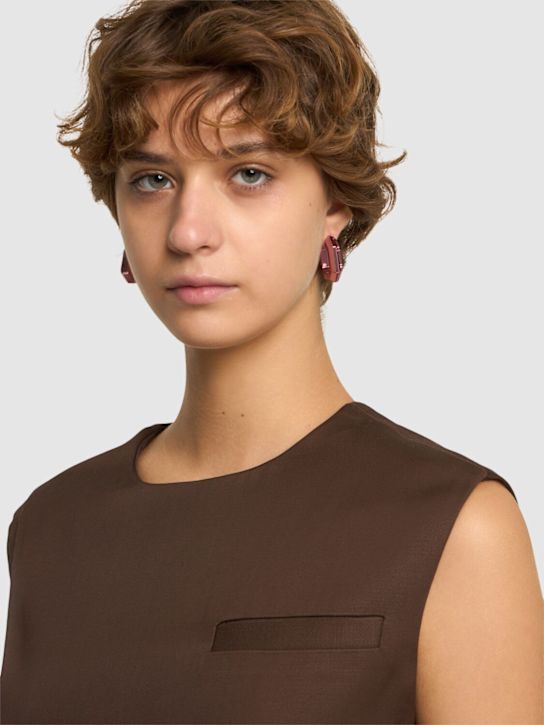 Luisaviaroma Mini Lucent Crystal Hoop Earrings