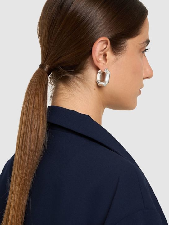 Luisaviaroma Mini Lucent Crystal Hoop Earrings
