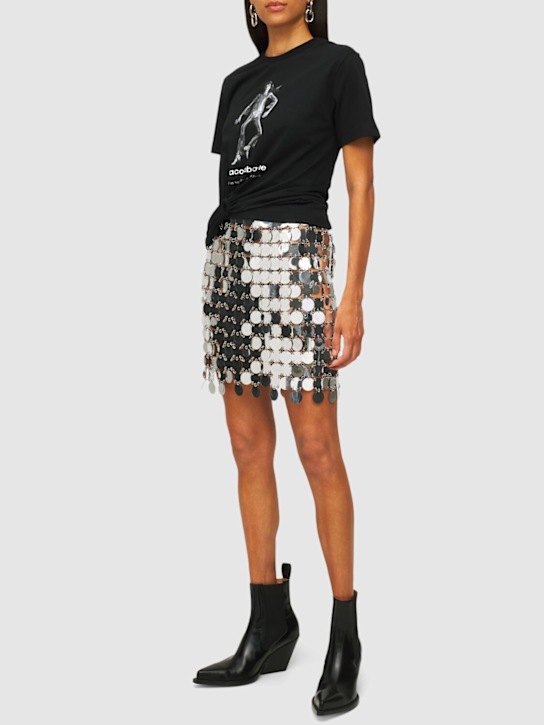 Luisaviaroma Minigonna In Mesh Con Paillettes